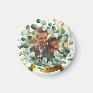PHOTO Wedding Thank You Eucalyptus Leaves Gift   Magnet