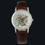 PHOTO Wedding Thank You Eucalyptus Leaves Gift   Watch<br><div class="desc">Photo and text template wedding,  newlyweds,  anniversary event item with a Eucalyptus,  greenery leaves,  with gold accents theme.</div>