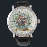 PHOTO Wedding Thank You Eucalyptus Leaves Gift   Watch<br><div class="desc">Photo and text template wedding,  newlyweds,  anniversary event item with a Eucalyptus,  greenery leaves,  with gold accents theme.</div>