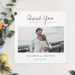 Photo Wedding Thank You Magnet
