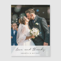 Photo Wedding Thank You Magnet