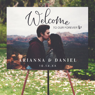Photo Wedding Welcome Sign