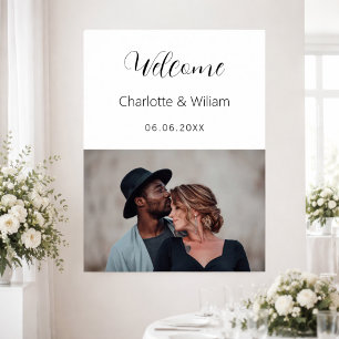 Photo wedding welcome sign