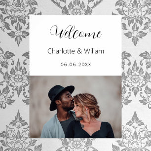Photo wedding welcome sign