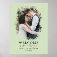 Photo Wedding Welcome Sign