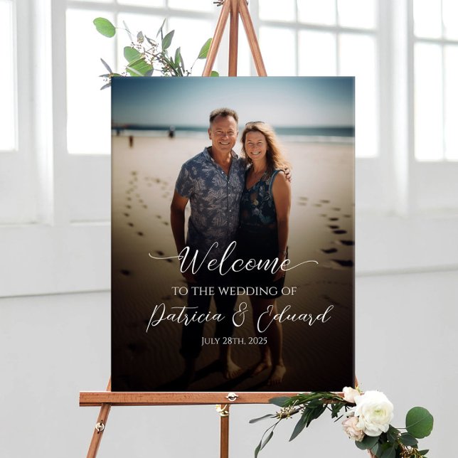 Photo wedding welcome sign canvas print (Creator Uploaded)