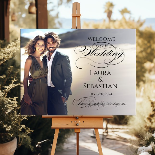 Photo wedding welcome sign elegant calligraphy (Creator Uploaded)