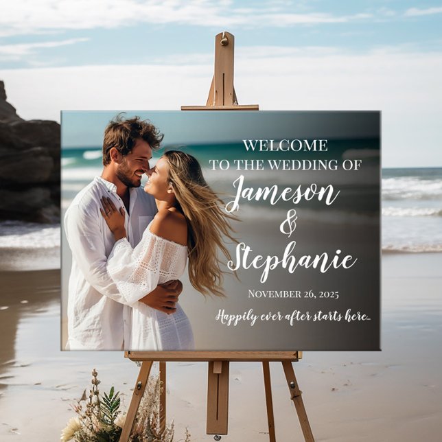 Photo wedding welcome sign elegant calligraphy (Creator Uploaded)