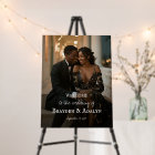 Photo wedding welcome sign elegant foam board