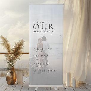 Photo WELCOME TO OUR LOVE STORY Retractable Banner