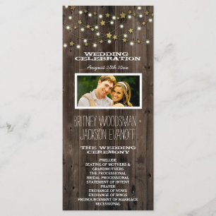 Photo Western Lights & Barn Wood Wedding Programs Programme