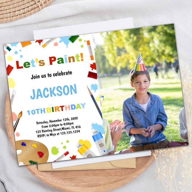 Photo White Dress For Mess Paint Invitations (Photo White Dress For Mess Paint Invitations)