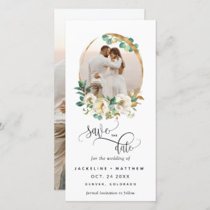 Photo White Mustard Wedding Save The Date Bookmark