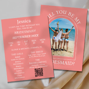 Photo Will You Be My Bridesmaid Proposal Card