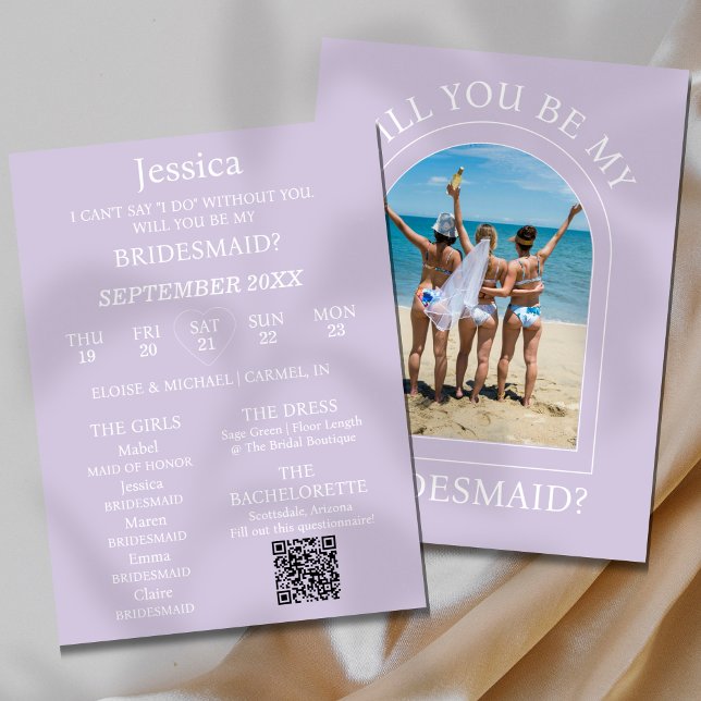 Photo Will You Be My Bridesmaid Proposal Card (Pop the question to your bridal party with this Photo Will You Be My Bridesmaid Proposal Card!)