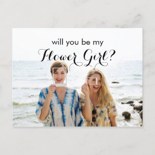 Photo Will You Be My Flower Girl Card