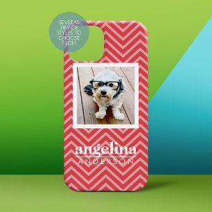 Photo with Chevron Pattern and Custom Name