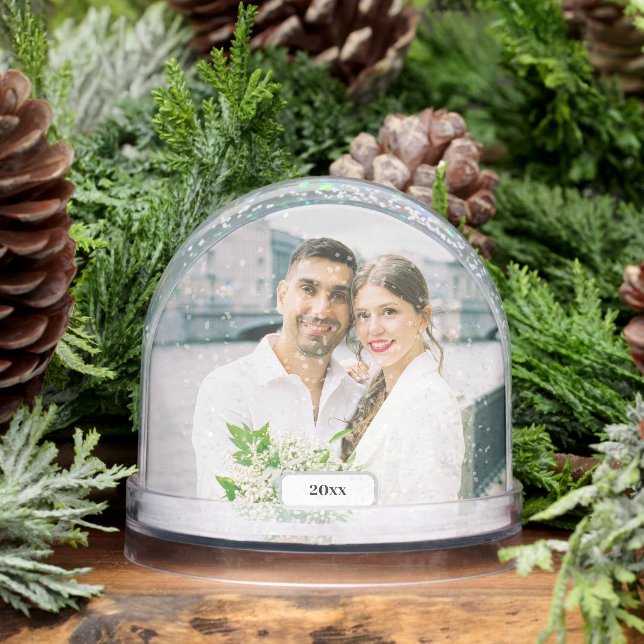  Photo with Date Field Snow Globe (Winter)
