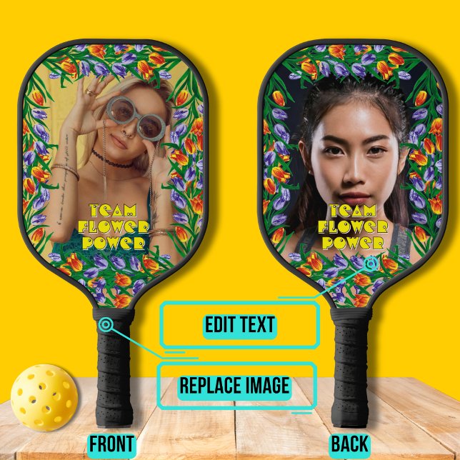 Photo with Flowers Pickleball Paddle (Please enjoy our design and see the others in the collection.)