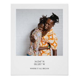 Photo with GPS Coordinates and Photo Personalised Poster