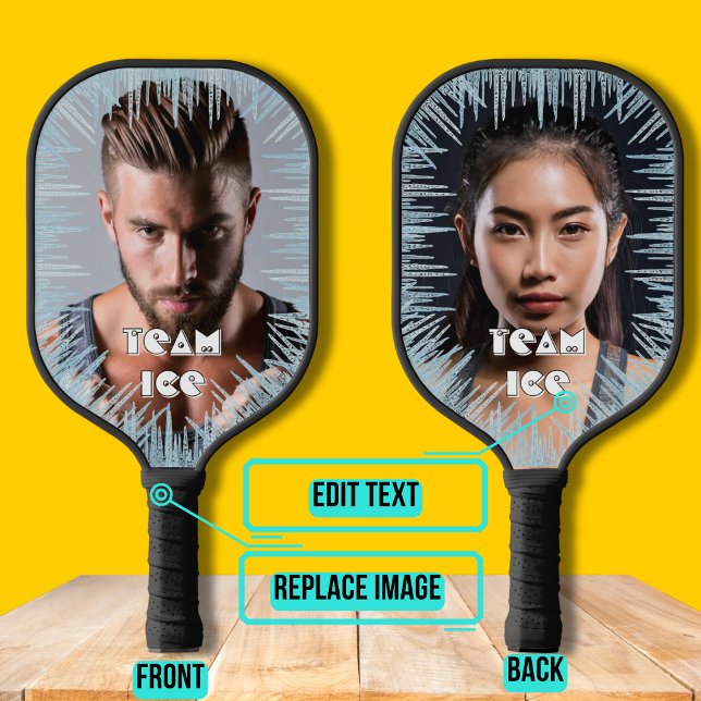 Photo with Icicles Pickleball Paddle (Please enjoy our design and see the others in the collection.)