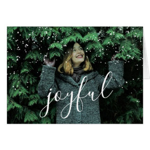 Photo, With Name, Joyful, Christmas Card