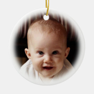 Photo with Soft Edge - Merry Christmas Ceramic Tree Decoration
