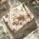 Photo Woodland Animals Baby First Christmas Wrapping Paper<br><div class="desc">Make your baby's first Christmas even more memorable with our exquisite Photo Elegant Floral Baby's First Christmas Wrapping Paper. This beautifully designed wrapping paper adds a personal touch to your holiday gifts, making them truly special. Elegant Floral Design: Featuring intricate, hand-drawn floral motifs, this wrapping paper brings a touch of...</div>