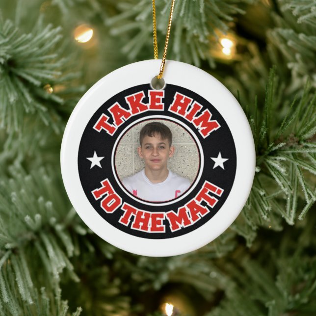 Photo Wrestling Take Him To The Mat Ornament (Tree)