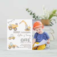 Photo Yellow Dump Construction 1st Birthday