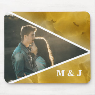 Photo Yellow Initials Mouse Mat