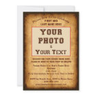 Photo, Your Text Baseball Graduation Invitation