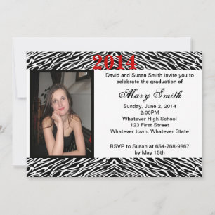 Photo Zebra Graduation Invitation