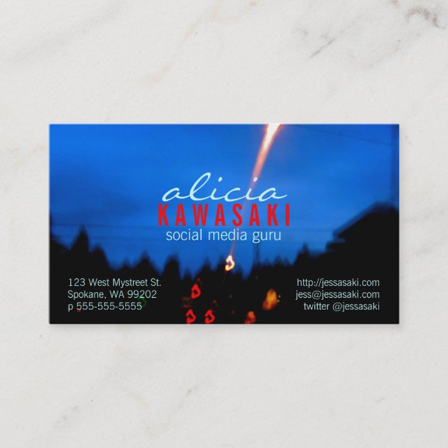 Photo Zing Business Card (Front)