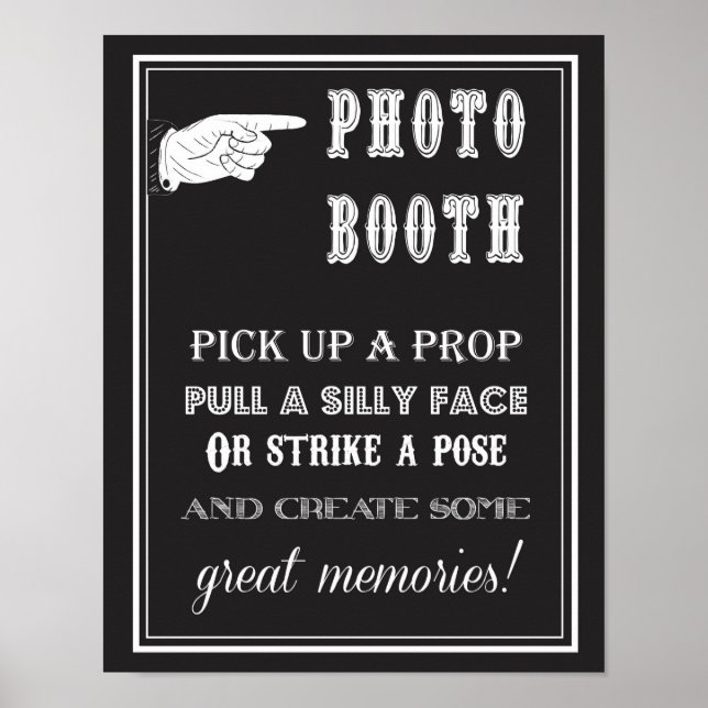 Photobooth - Vintage - Sign - Wedding - Party (Front)