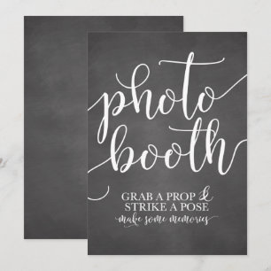 Photobooth Wedding Sign- Grab a Prop Strike a Pose Invitation