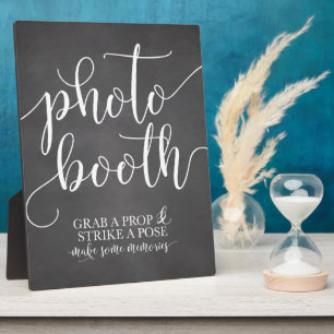 Photobooth Wedding Sign- Grab a Prop Strike a Pose Plaque
