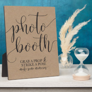 Photobooth Wedding Sign- Grab a Prop Strike a Pose Plaque