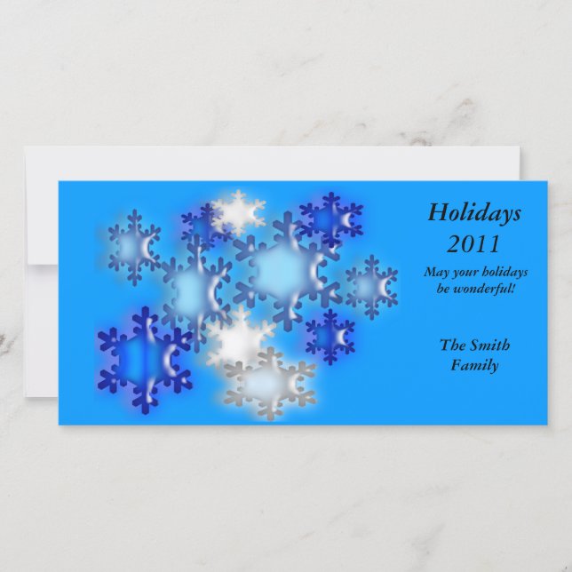 PhotoCard – Holiday Snowflakes (Front)