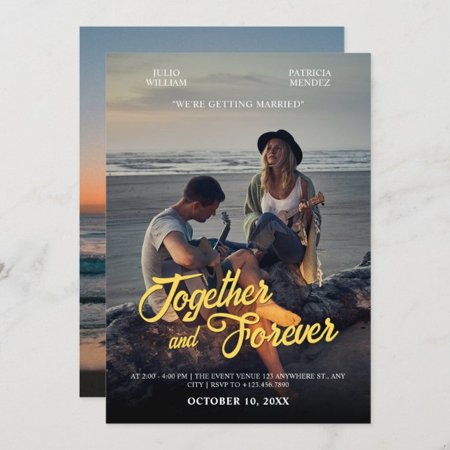 Photogenic wedding  invitation (Front/Back)