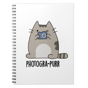 Photograh-purr Funny Cat Photographer Pun Notebook