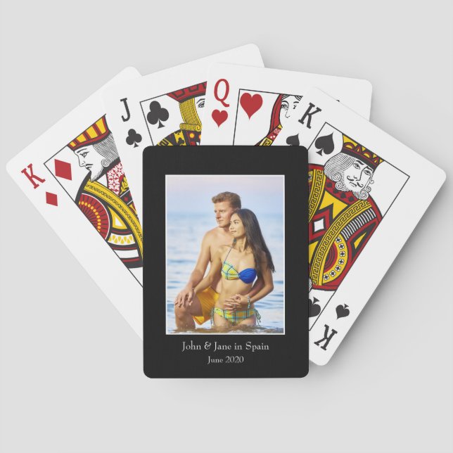 Photograph Frame, Custom Photo – Personalised Playing Cards (Back)