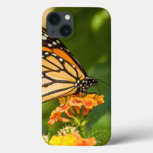 photograph of a butterfly on a flower iPhone 13 case