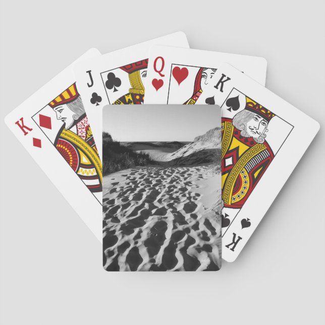 photograph of beach playing cards (Back)