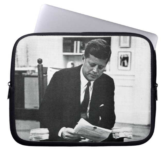 Photograph of John F. Kennedy 2 Laptop Sleeve (Front)