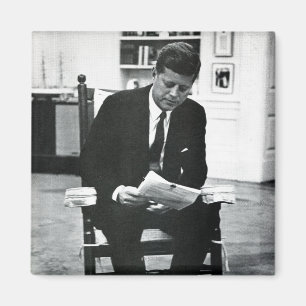 Photograph of John F. Kennedy 2 Magnet