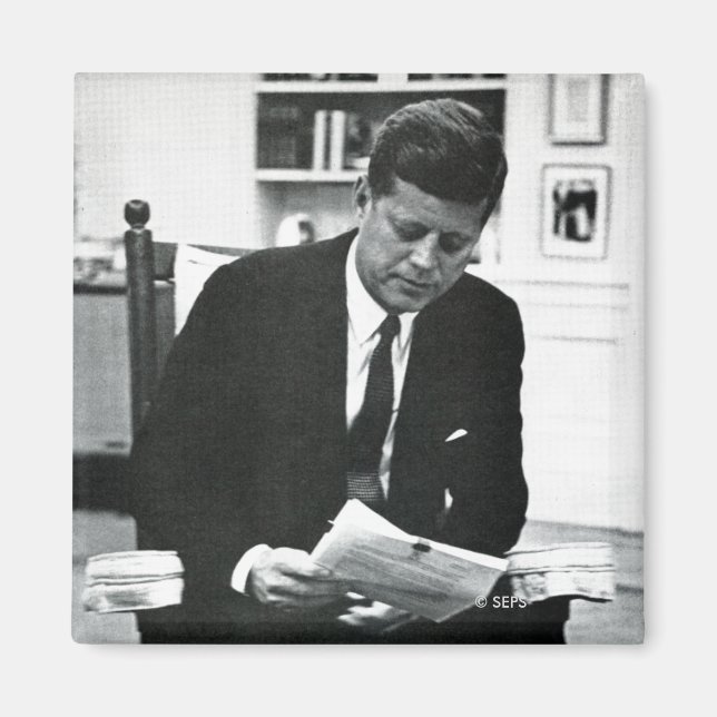Photograph of John F. Kennedy 2 Magnet (Front)