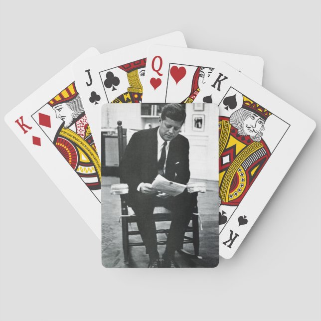 Photograph of John F. Kennedy 2 Playing Cards (Back)