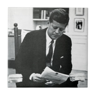 Photograph of John F. Kennedy 2 Tile