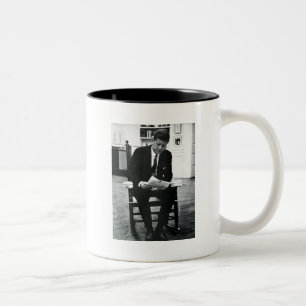 Photograph of John F. Kennedy 2 Two-Tone Coffee Mug